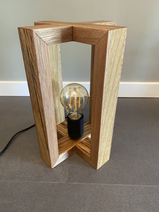 Wooden table lamp