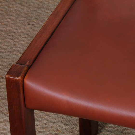 Image 1 of Suite of 4 solid elm chairs published by Self, 1970
