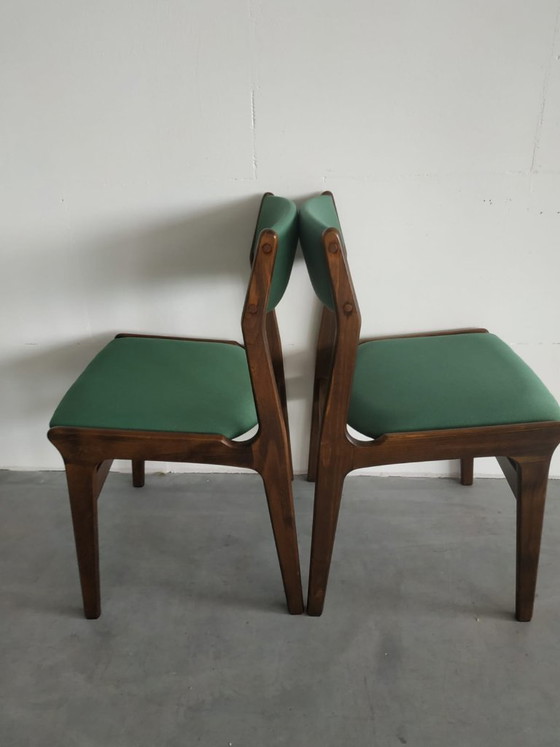Image 1 of Chaises de salle à manger vintage danoises en teck des années 1960 (style Erik Buch)