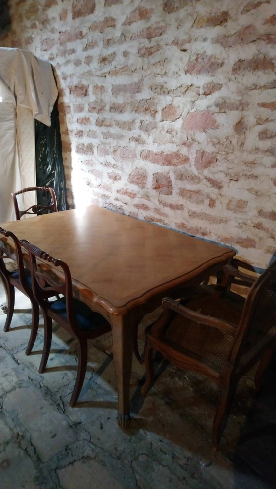 Tavolo stile Luigi XV in rovere e ciliegio. – Tavoli da pranzo, Vintage (photo 18 of 19)