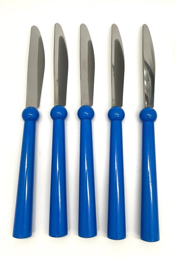 Image 1 of Ensemble de couverts IKEA « Grammatik » – 23 pièces – bleu – vintage des années 1990