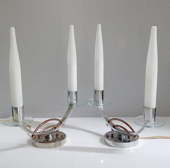 Image 1 of 2x Lámparas Art Decó francesas