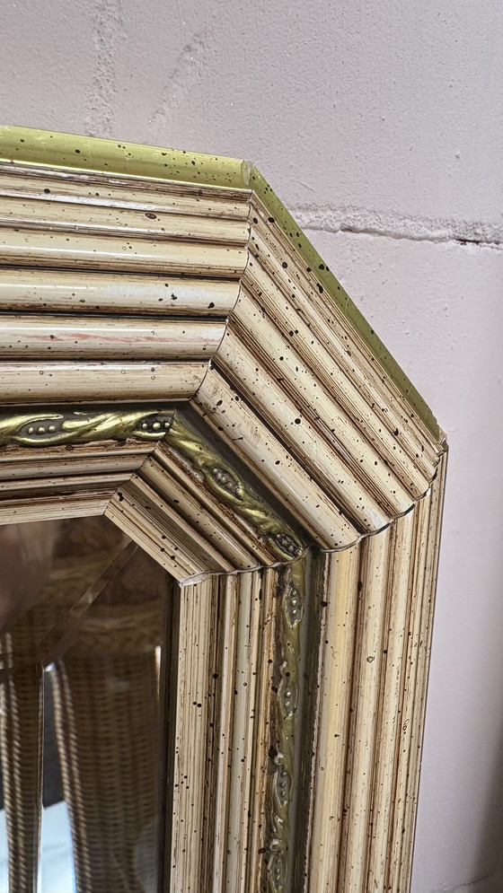 Image 1 of Specchio da parete vintage di design italiano sfaccettato oro