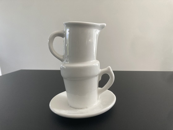 Image 1 of Modern vase made of stacked tableware