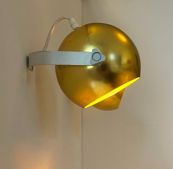 Image 1 of Coppia di applique da parete in ottone vintage di Parscot, Francia, 1970