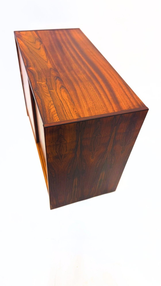 Image 1 of Mid century vintage Danish rosewood cabinet with sliding doors
