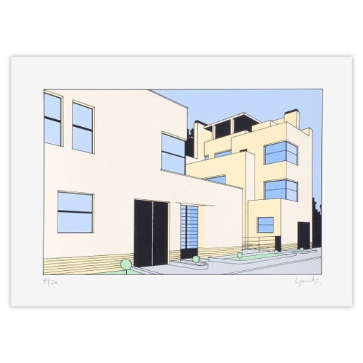 Jean-Pierre LYONNET Paris, Rue Mallet-Stevens 08 Signierter Siebdruck 1988