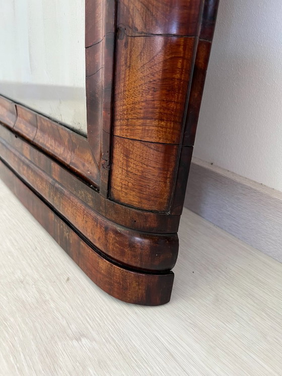 Image 1 of Cassettone - Noce - Comò con specchiera