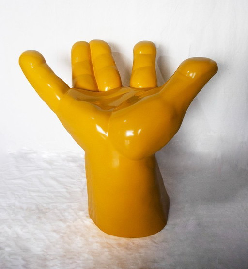 Sculpture/chaise vintage Pop Art représentant une main