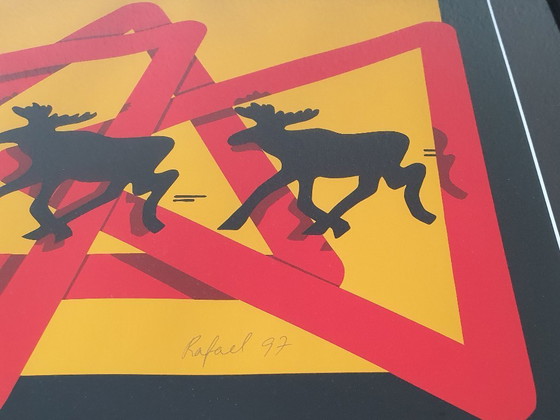 Image 1 of Screen print with elks by Rafael 97 - 16/50 HC
