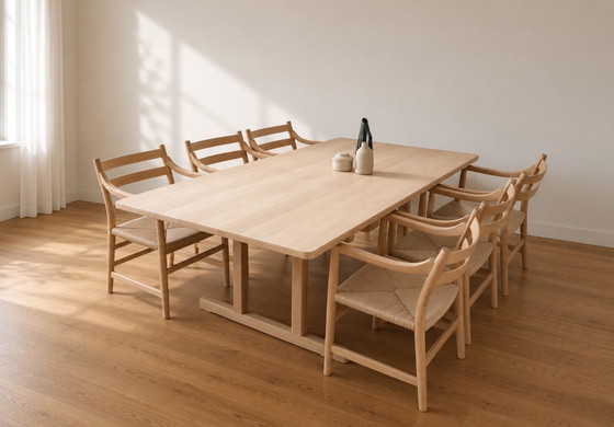Image 1 of Børge Mogensen BM6286 Mesa de comedor Shaker para Fredericia en roble macizo enjabonado