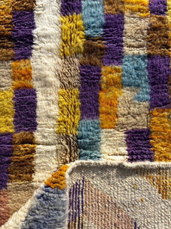 Image 1 of Tappeto marocchino colorato in lana berbera, autentico tappeto marocchino, 2,5 x 1,5 m