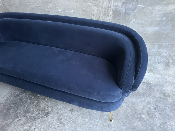 Eichholtz Sofa Orion — Savona Midnight Blue Velours – 3-5 seaters, Textile, Velvet (photo 4 of 10)