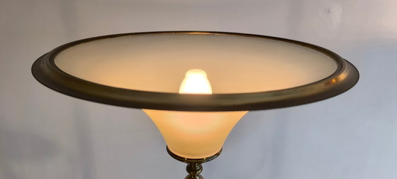 ✨💎 Rare Vintage Postmodern Gilded Brass Floor Light – 3 Saucers – 183 Cm 💎 ✨ (photo 9 of 20)