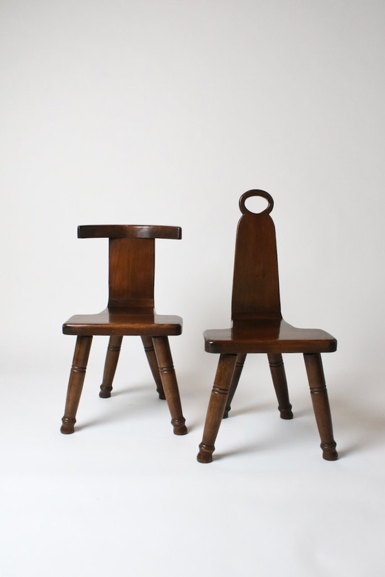 Image 1 of Paar Brutalistische stoelen William Fetner, VS, 1960