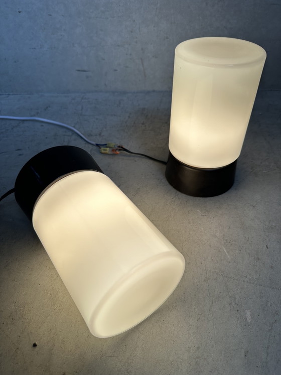 2x Vintage Plafondlamp - Bakeliet En Opaline – Niko, Plafondlampen, Other, Glass (photo 2 of 10)