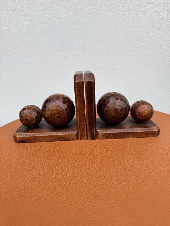 Fermacarte antichi con sfere di legno sfaccettate, Oggetti decorativi, Marrone (foto 11 di 15)