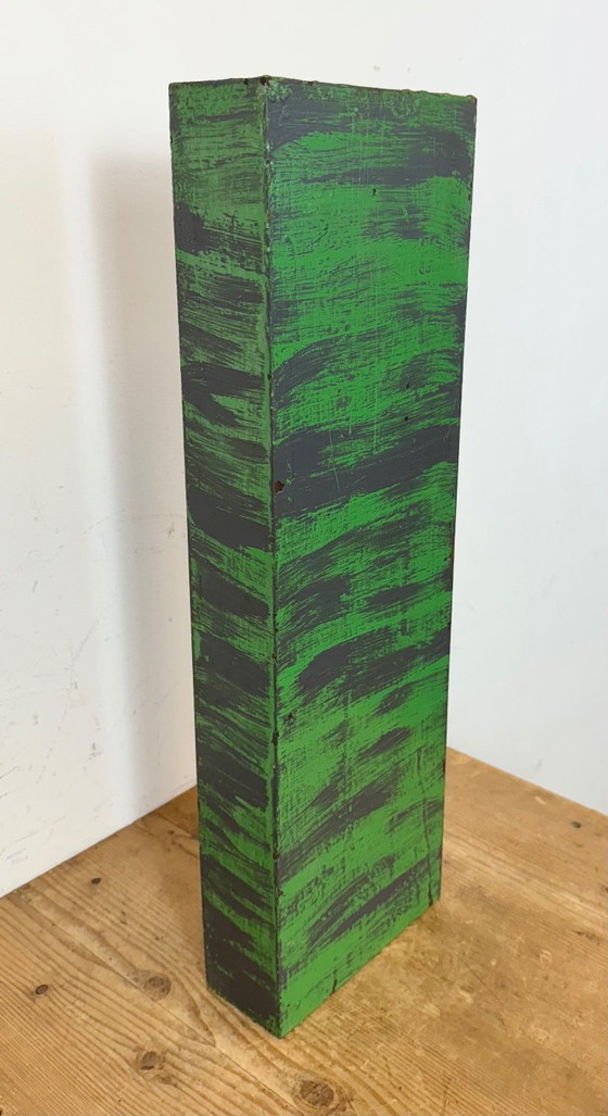 Image 1 of Grande lettera I in ferro verde vintage per facciata, anni '70