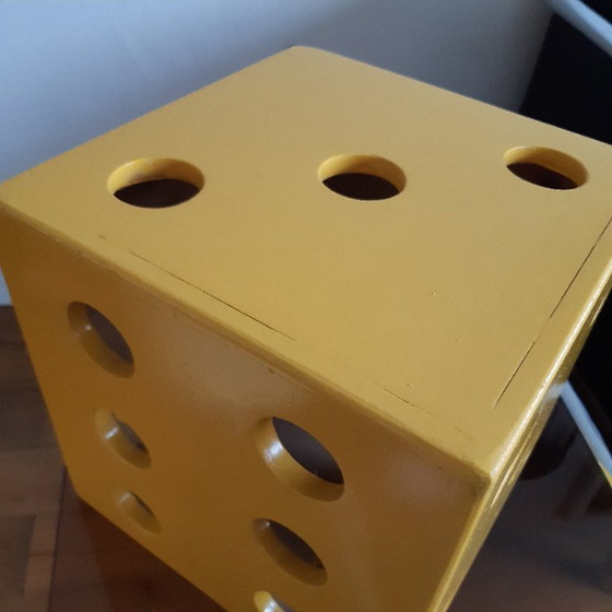 Image 1 of Lampada a dadi in legno vintage, fatta a mano, pezzo unico, anni '60