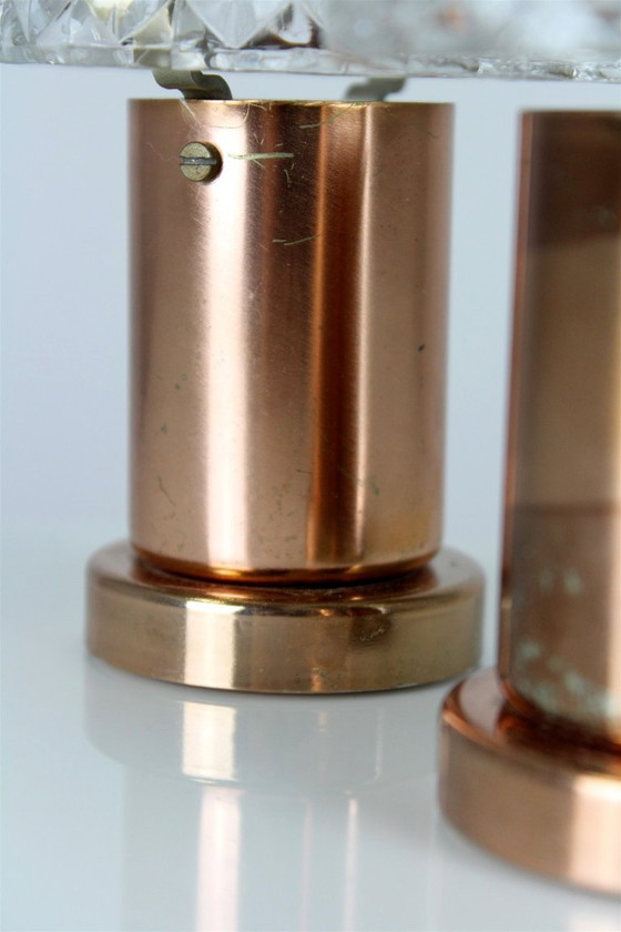 Lampade da tavolo in rame di Kamenicky Senov, anni '70, set di 2 – Glass, Copper (photo 10 of 13)