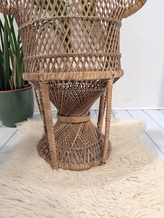 Image 1 of Rotan pauwenstoel voor kind