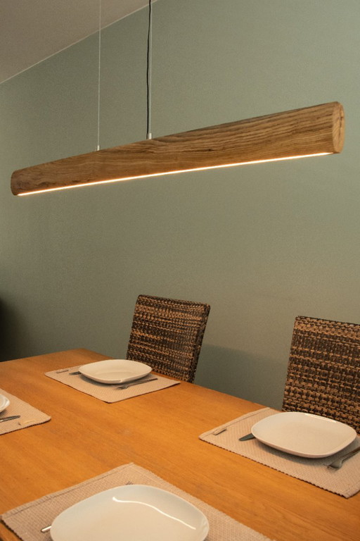 Ovale Pendelleuchte – hanglampen, Plastic, Wood (photo 2 of 5)