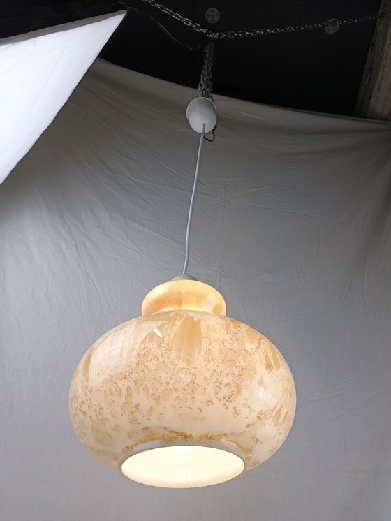Image 1 of Lampada a sospensione vintage in vetro di Murano di Carlo Nason per Mazzega, 1950-1960