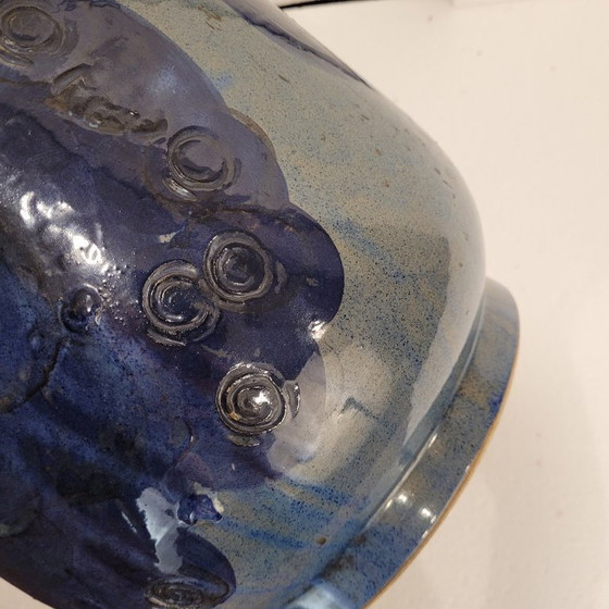 Image 1 of Tischlampe, glasierte Keramik, Hanne Stentøj, Skandinavische Moderne, 60er Jahre - Dänemark