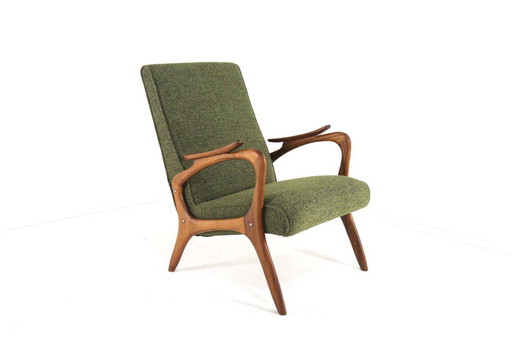 fauteuil vintage rembourré style milieu du siècle