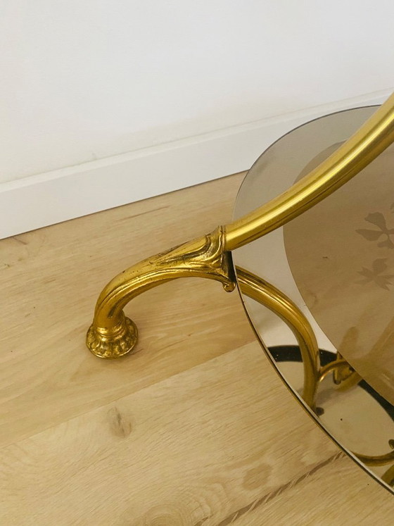 Image 1 of Italian Regency side table in brass