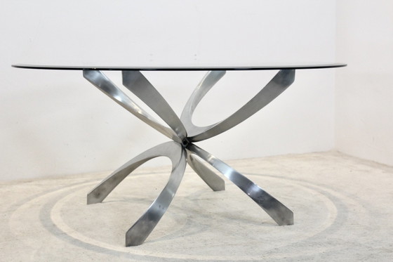 Aluminium en glazen salontafel van Knut Hesterberg voor Ronald Schmitt, Koffietafelboeken (foto 9 van 9)