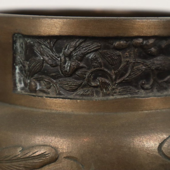 Image 1 of Pair of Japanese Bronze Vases