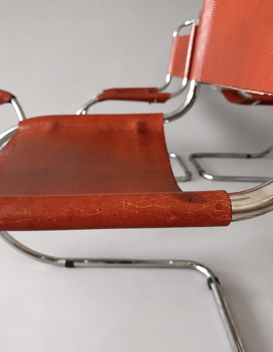Image 1 of 4 sedie vintage MR10 di Mies van der Rohe per Fasem, Italia