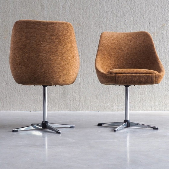 Set aus 2 Mid-Century Modern Cocktailstühlen – Esszimmerstühle, Textile (photo 11 of 12)