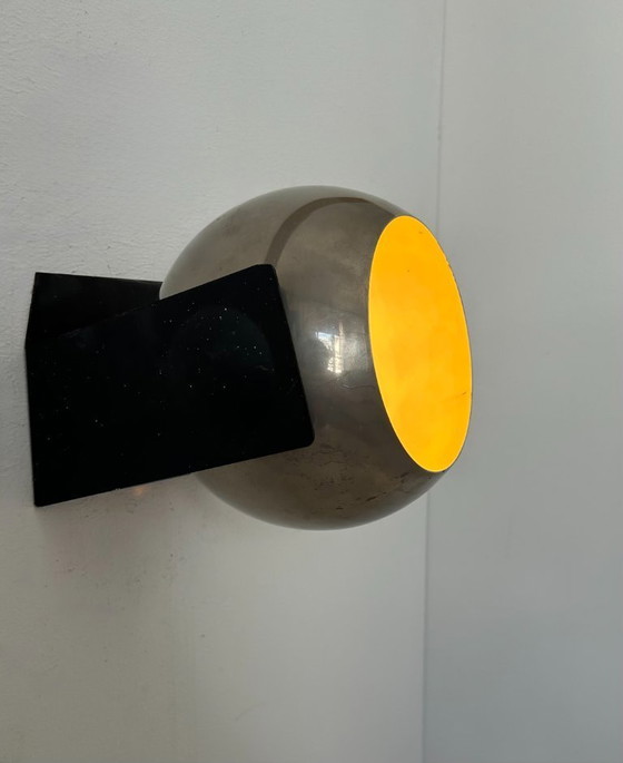 Image 1 of Coppia di applique regolabili, metallo cromato e nero opaco, Francia 1970