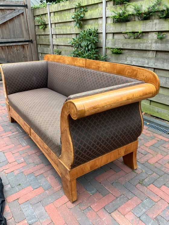 Image 1 of Antique Biedermeier sofa 3 persons art deco style