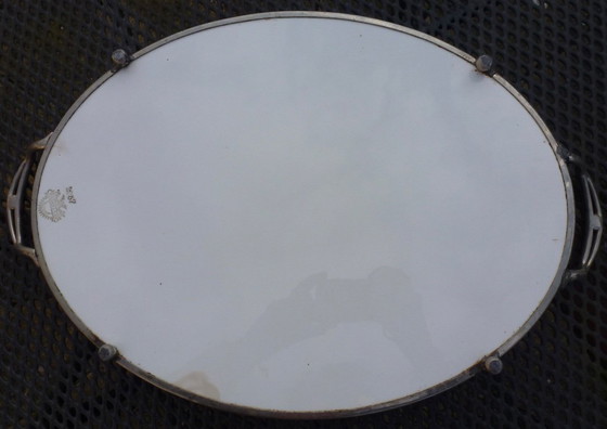 Image 1 of Bandeja ovalada grande de estilo Art Déco, pieza decorativa poco común.