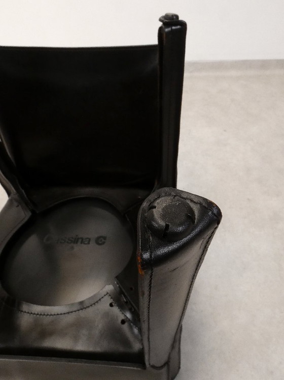 Cassina Cab 412 Stühle - schwarzes Leder, Esszimmerstühle, Vintage (Foto 14 von 15)