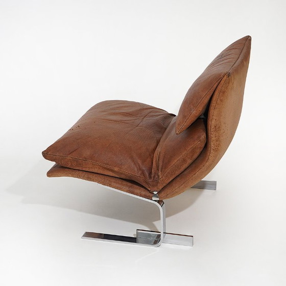 Image 1 of Een paar “Onda” fauteuils van Giovanni Offredi voor Saporiti, jaren 70.