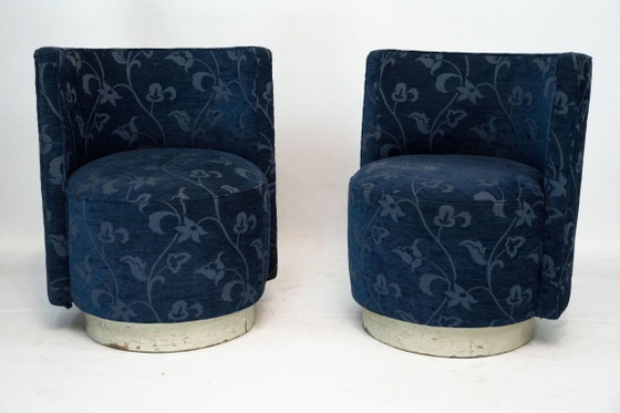 Image 1 of Pair of Art Deco-Style Occasional Armchairs, Italy, 1960s