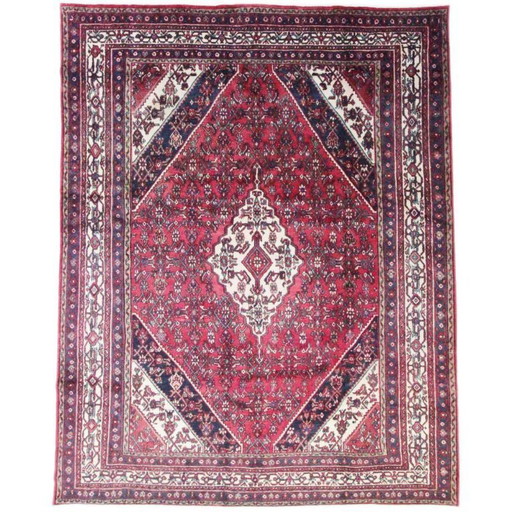 Hand-knotted Persian carpet Hamadan Patina 345x263
