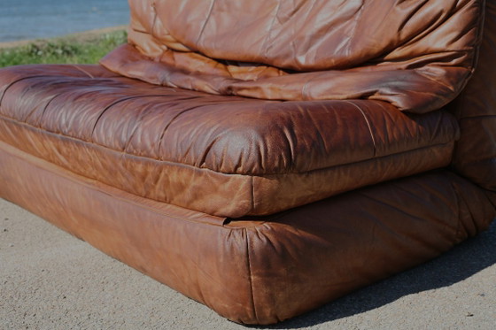 Canapé cuir vintage années 70 convertible – Canapés 2 places, Leather (photo 11 of 24)