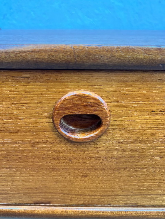 Image 1 of Vintage Teakhouten Laag Wandmeubel / Televisiemeubel, Denemarken 1960's