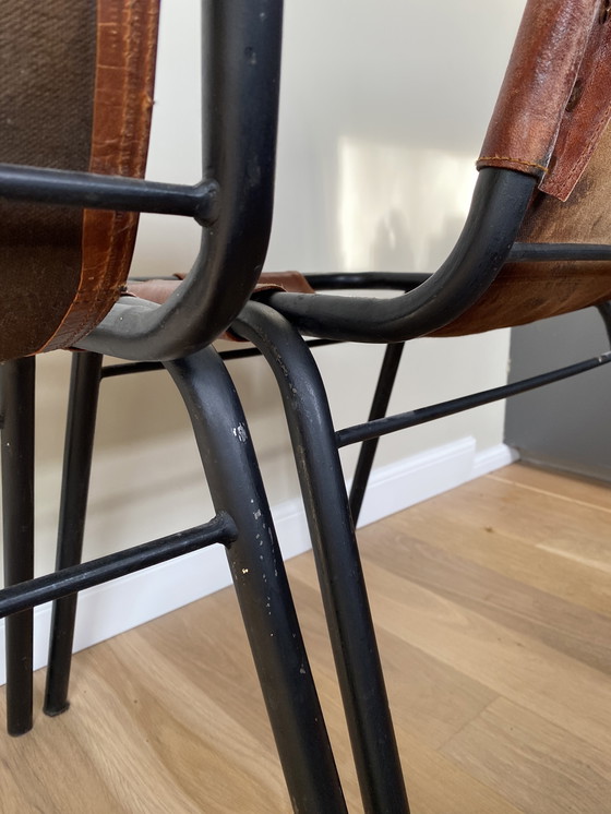 Image 1 of 2 chaises vintage Les Arcs, style Charlotte Perriand