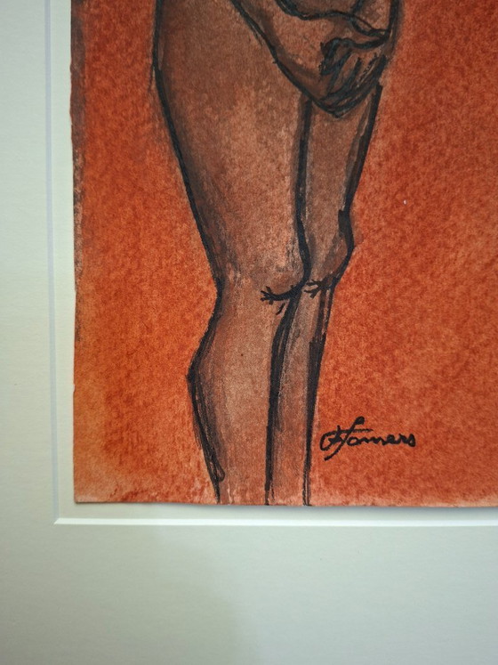 Image 1 of Francine Somers – Young African Child – Original Signed Mixed Media on Paper