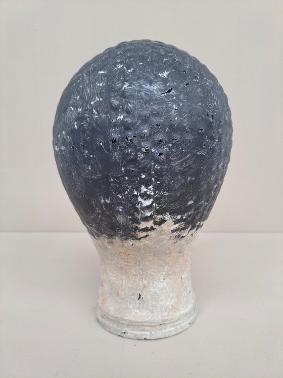 Image 1 of Tête en verre peinte à la main vintage, art populaire