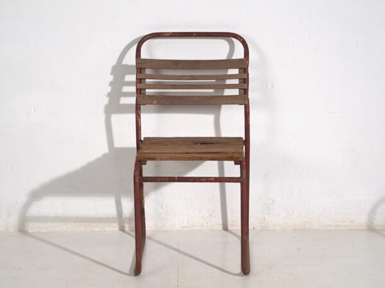 Chaises de jardin rouges antiques (env. 1920). Lot de 2 pièces #16 – Wood, Iron (photo 32 of 40)