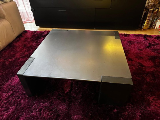 ZEUS Ironwood Iron Wood Coffee Table 117x117cm Black – Couchtische, Metal (photo 5 of 5)