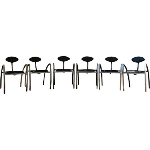 Set of 6 vintage dining chairs by Kai Papritz, 1990
