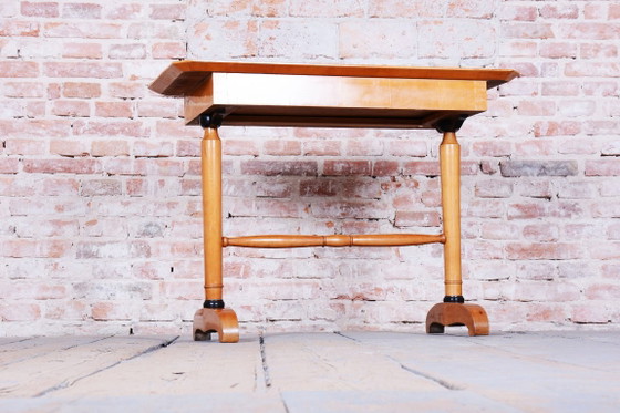 Restored Biedermeier Writing Desk, Spruce, Maple Veneer, Austria, 1830s – Wood (photo 4 of 18)